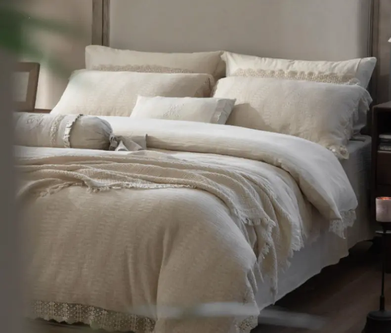 NL 100228 Four-Piece Cotton + Linen Bedding Set