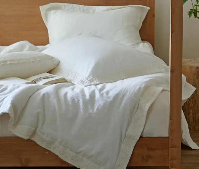 NL 100227 Four-Piece Cotton + Linen Bedding Set