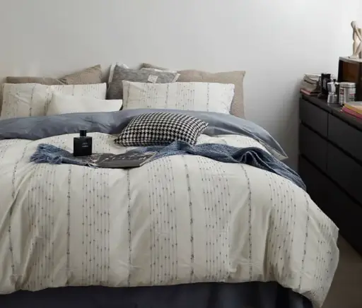 [NL 100201] NL 100201 Four Piece Cotton Bedding Set