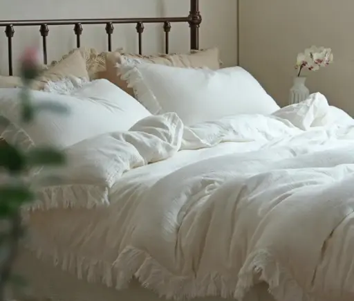 [NL 100258] NL 100258 Four Piece Linen + Cotton Bedding Set