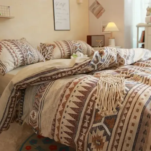 [NL 100161] NL 100161 Bohemian Four Piece Cotton Bedding Set